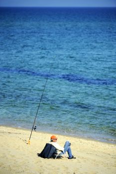 Sea and beach on summer sunny day