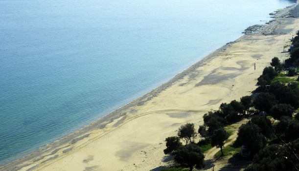 Sea and beach on summer sunny day