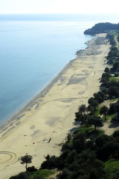 Sea and beach on summer sunny day