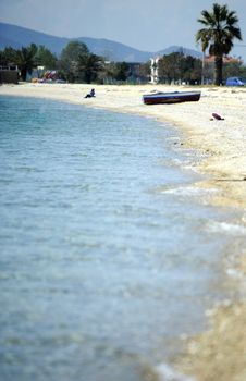Sea and beach on summer sunny day