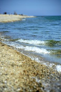 Sea and beach on summer sunny day