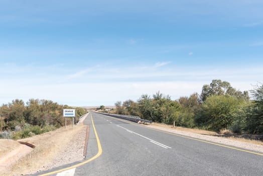The bridge over the Orange River (Gariep River) at Groblershoop in the Northern Cape Province. It is the longest and largest river in South Africa