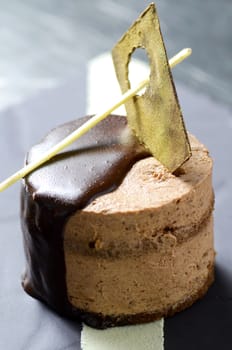 Close up view on nice arranged cake