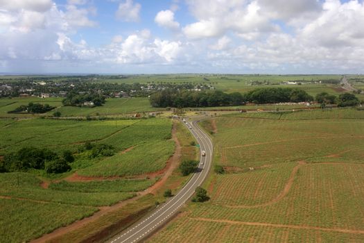 Bird's eye view of Mauritius
