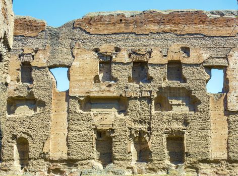 Baths of Caracalla, ancient ruins of roman public thermae built by Emperor Caracalla in Rome, Italy