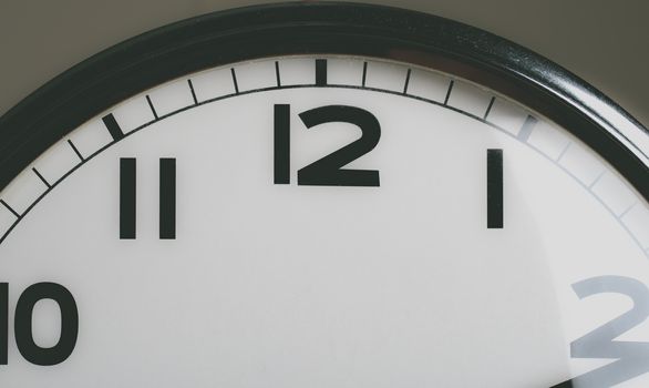 Macro photography of classic kitchen clock