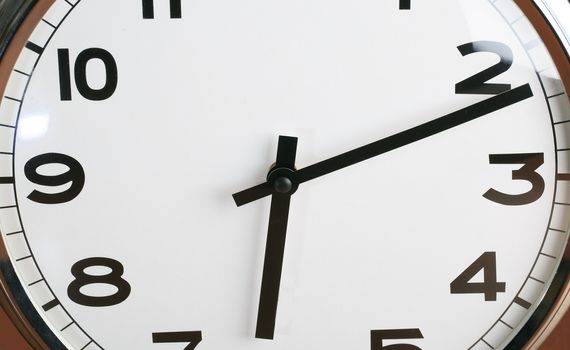 Macro photography of classic kitchen clock