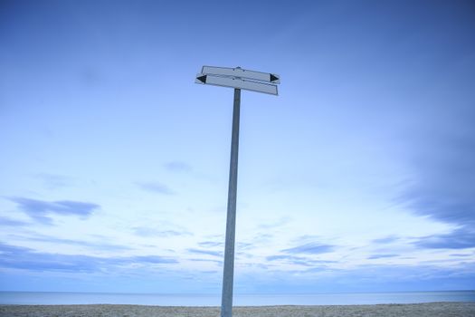 Isolated direction vertical sign