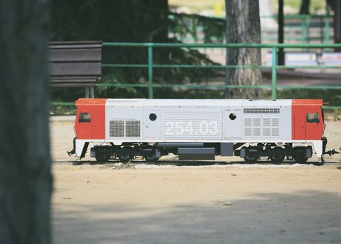 Miniature replica train of real train in Spain