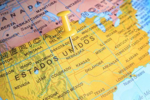 San Jose pinned on a map of America