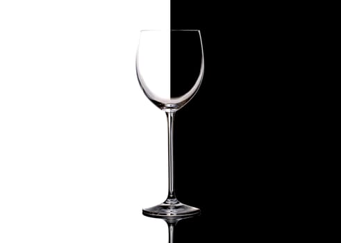 Isolated glass  and cup of water