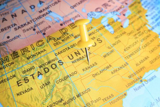San Jose pinned on a map of America