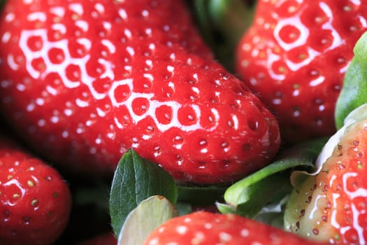 Macro photography strawberry