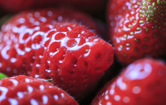 Macro photography strawberry