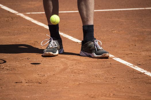 Tennis player in championship