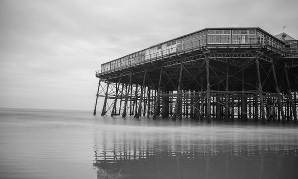 Blackpool pleasure beach black and white