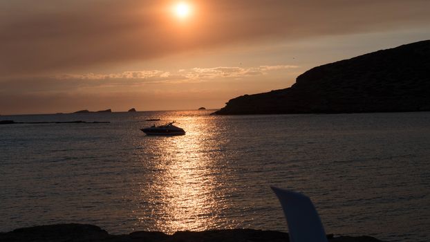 Beautiful sunset in Ibiza,spain