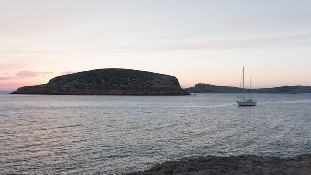 Beautiful sunset in Ibiza,spain
