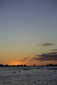 Sunset over Ocean in Gotland, Sweden.