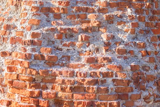 damaged brick wall. war in syria concept