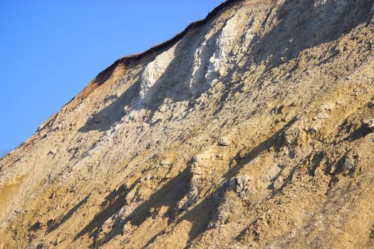 mountain after a mudflow. natural disasters concept