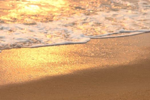 Soft wave on sandy beach. Background.Background.concept for summer season.