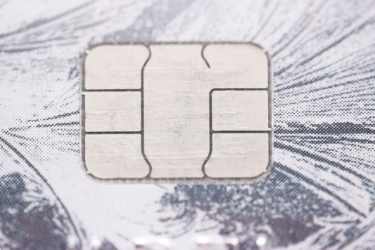close up of a chip on a credit card