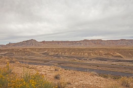 Interstate 70 at Crescent Junction Utah, near the intersection with Highway 191 to Moab.