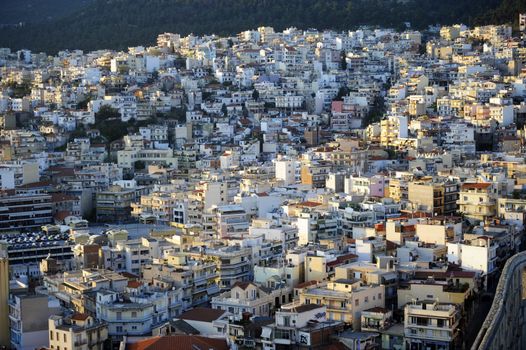 Amazing Panorama of Old town of Kavala, East Macedonia and Thrace, Greece