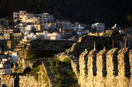 Amazing Panorama of Old town of Kavala, East Macedonia and Thrace, Greece