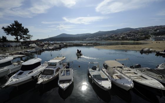 Amazing Panorama of Old town of Kavala, East Macedonia and Thrace, Greece