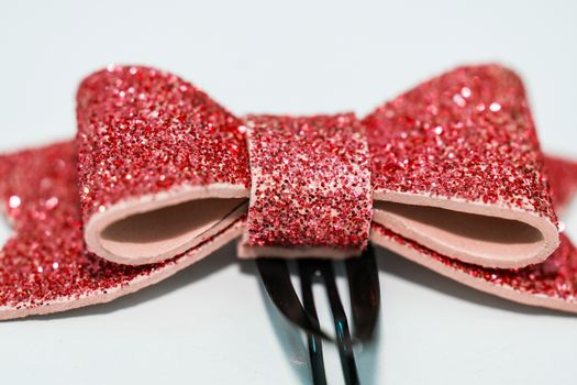 Beautiful sparklin red  tie for decoration of cloths or other objects