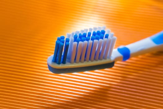 toothbrush close-up on black background macro photo