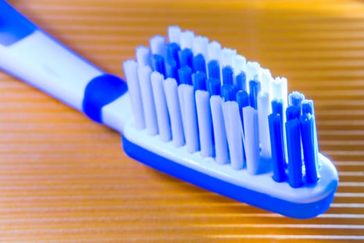 toothbrush close-up on black background macro photo