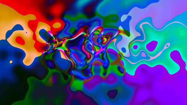 Abstract background with psychedelic art. 3d rendering