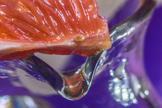 grapefruit close-up macro photo of citrus fruits