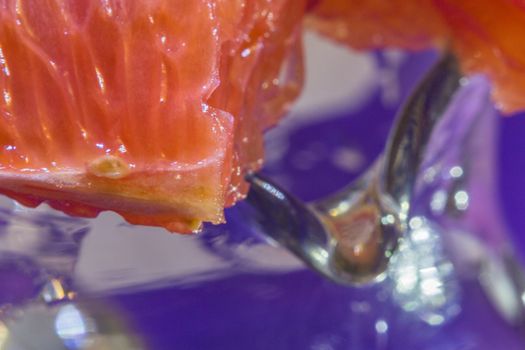 grapefruit close-up macro photo of citrus fruits