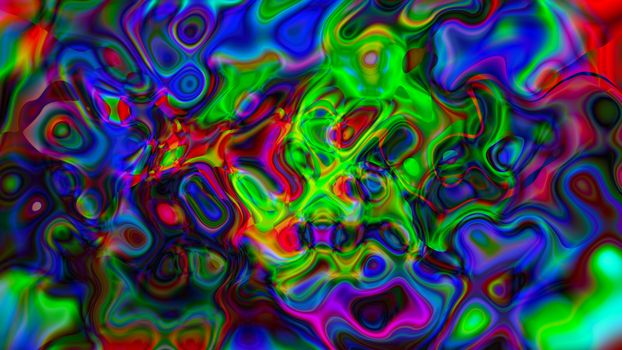 Abstract background with psychedelic art. 3d rendering