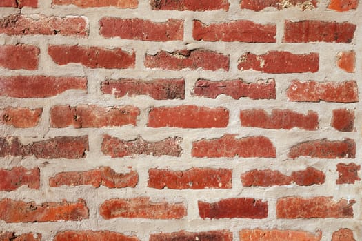 Old orange brick wall texture background. Wallpaper