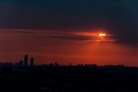 istanbul cityscape looking from the Galata Tower at sunset