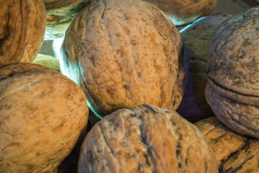 walnuts close-up health super macro photos useful