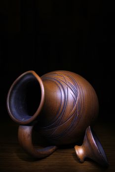 Ceramic Jug  pitcher studio quality black background
