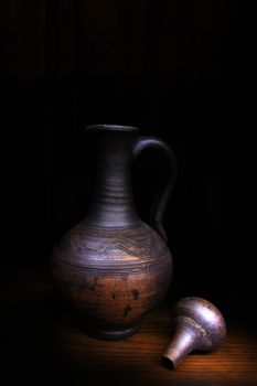Ceramic Jug  pitcher studio quality black background