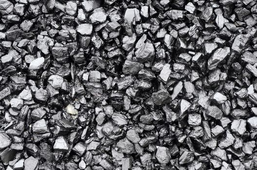 Close up view of black coal as background