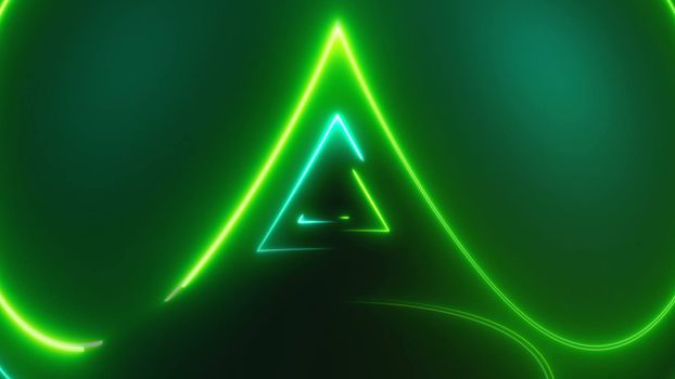 Abstract background with neon lines. 3d rendering