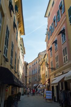 the beautiful "Caruggio" street of sestri levante