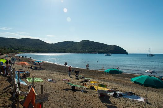 a beautiful view of the baratti beach