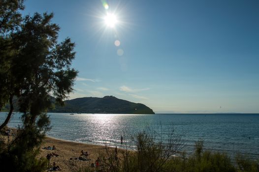 a beautiful view of the baratti beach