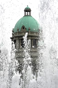 Parliament of Republic of Serbia trough fountain