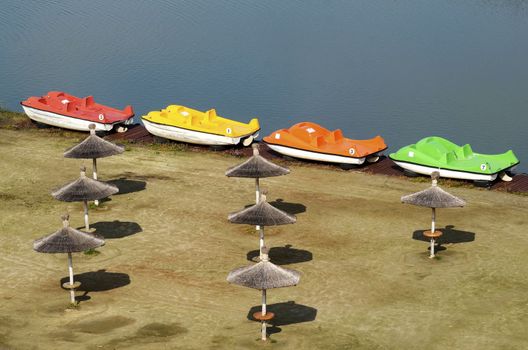 High angle view on Hungarian resort at day